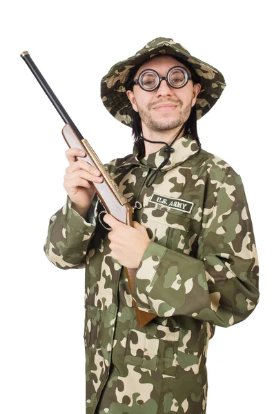 Soldat mit Messer — Stockfoto