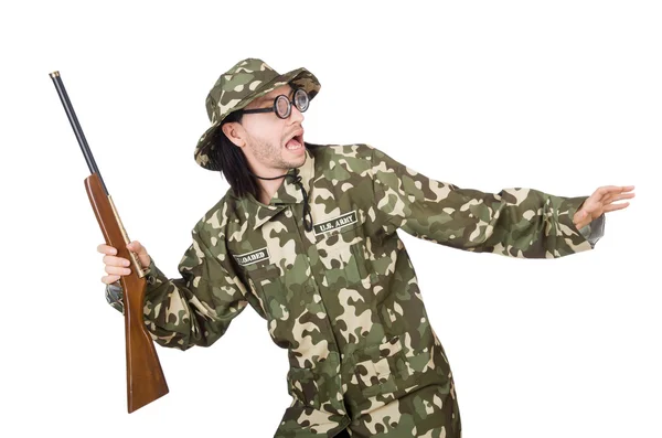 Soldier with knife — Stock Photo, Image