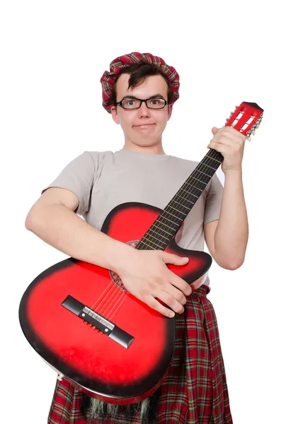 Skot hrací kytara — Stock fotografie