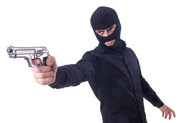 Thug with gun — Stock Photo, Image