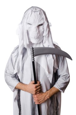 Halloween canavar tırpan ile