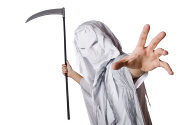 Halloween canavar tırpan ile