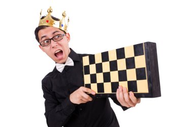 Funny chess player clipart