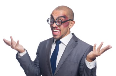 çok kötü dövülmüş işadamı