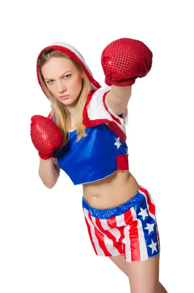 Boxeadora femenina — Foto de Stock