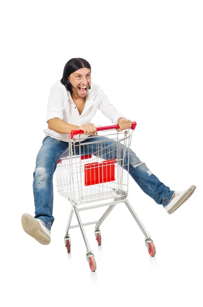 Man shoppar — Stockfoto