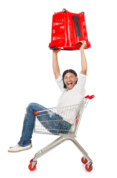 Man shoppar — Stockfoto