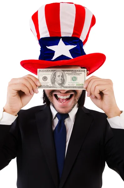 Man met Amerikaanse dollar — Stockfoto