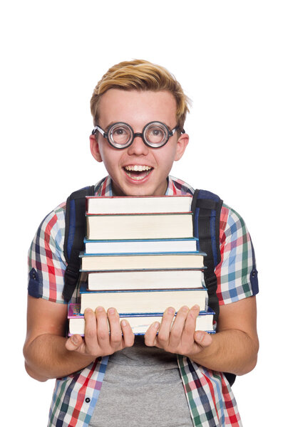 Студент с книгами