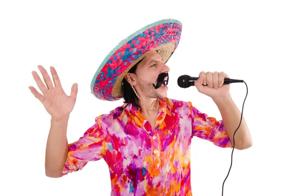 面白いメキシコの歌手 — ストック写真