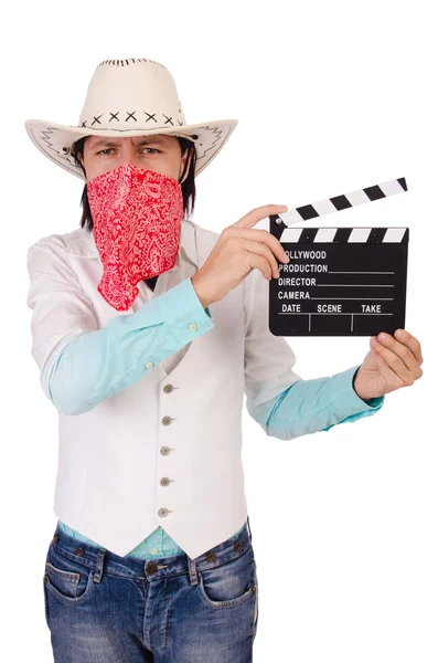 Cowboy with clapper — Stock Photo, Image