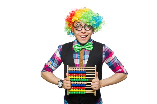 Clown accountant — Stock Photo, Image