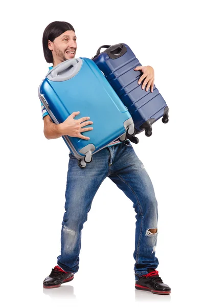 Людина з багажем — стокове фото