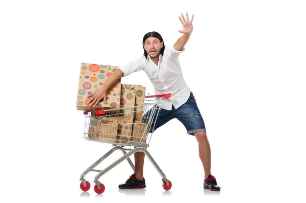 Man shoppar — Stockfoto