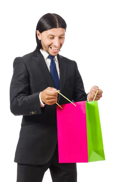 Hombre con bolsas de compras — Foto de Stock