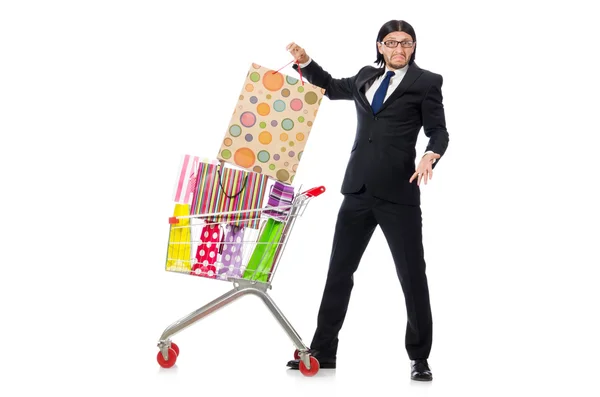 Man shoppar — Stockfoto