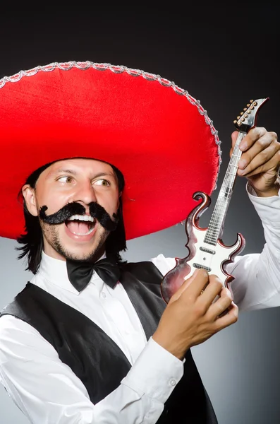 Mexican man with guitar — Stock Photo, Image