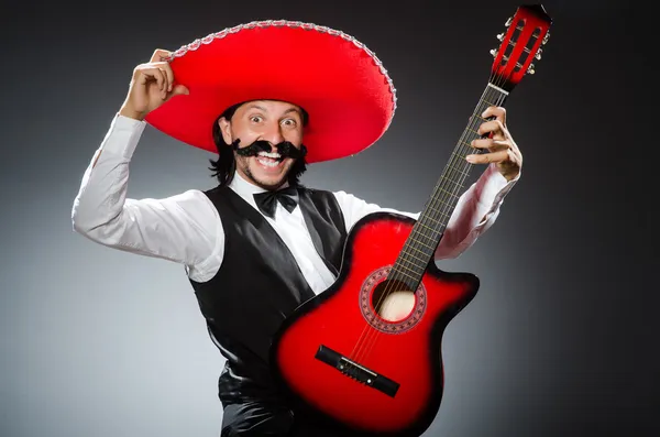 Mexican man with guitar — Stock Photo, Image