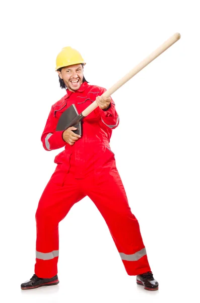 Man   with spade — Stock Photo, Image