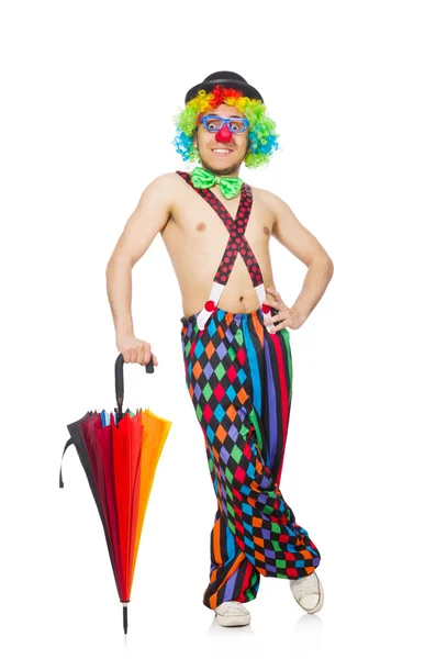 Clown avec parapluie — Photo