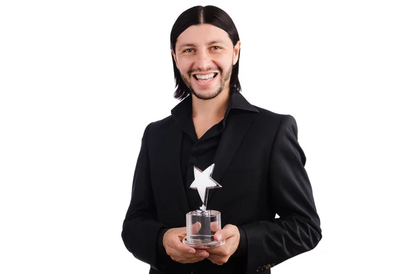 Affärsman med star award — Stockfoto