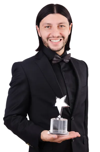 Empresario con premio estrella — Foto de Stock