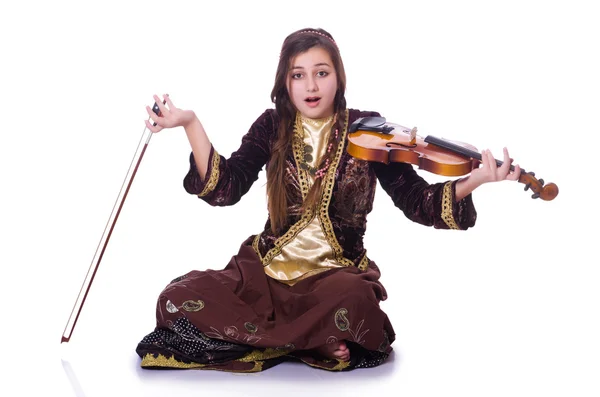 女人演奏小提琴 — 图库照片
