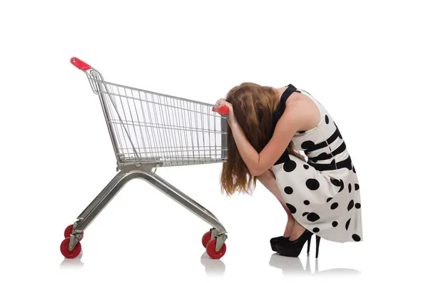 Femme après les courses — Photo