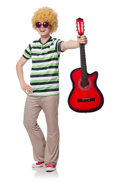 Man with guitar — Stock Photo, Image