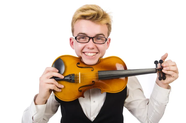 Homem com violino — Fotografia de Stock