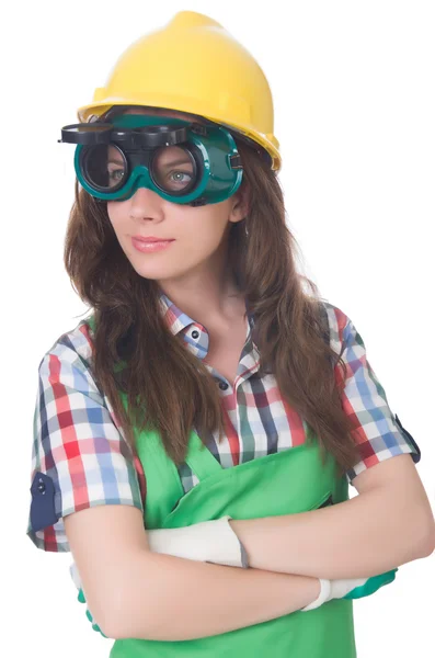 Woman wearing goggles — Stock Photo, Image