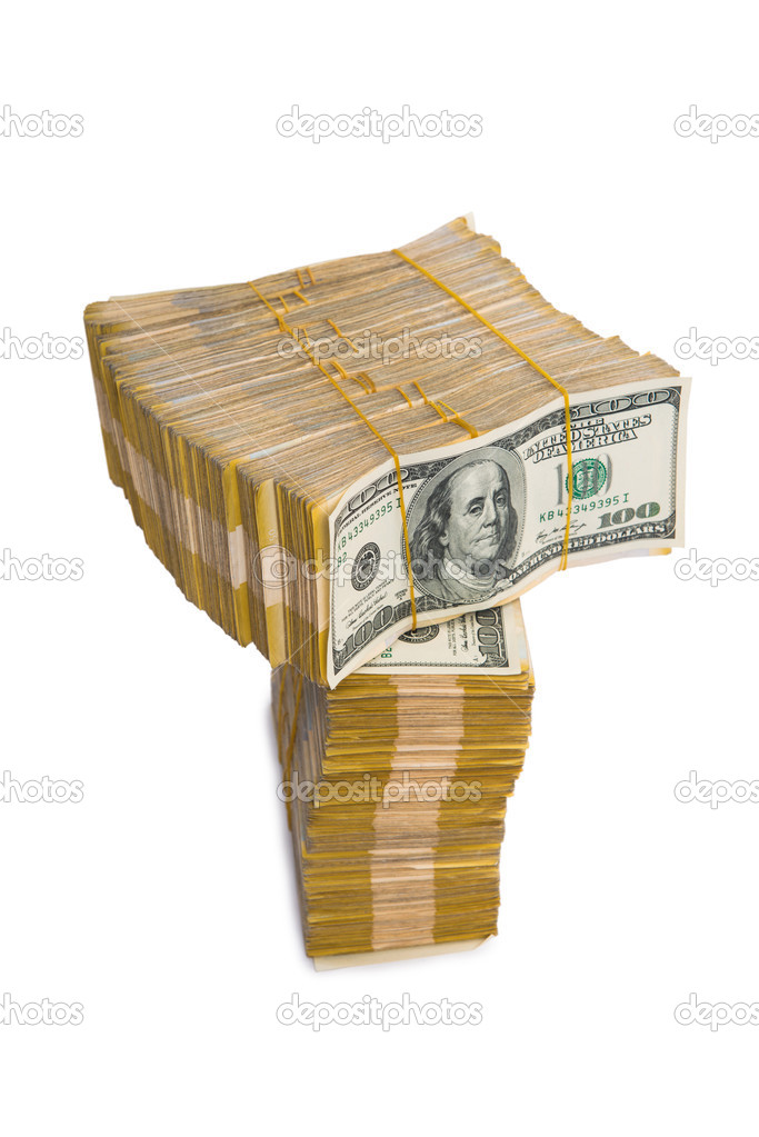 American dollar stack