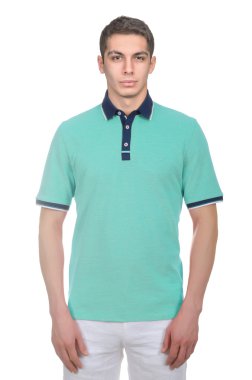 adam beyaz izole moda bakmak