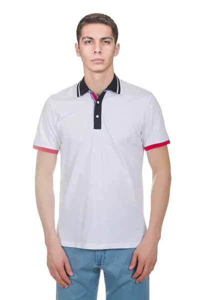 Man t-shirt geïsoleerd op de witte achtergrond — Stockfoto