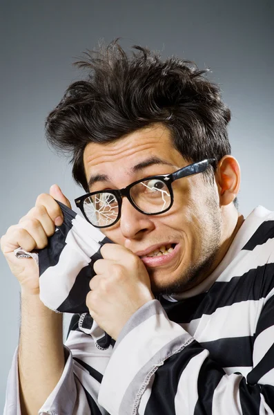 Funny prison inmate in concept — Stock Photo, Image