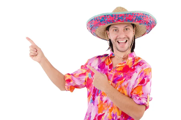 Rolig mexikan med sombrero hatt — Stockfoto