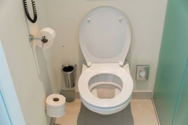 Modern iç mekanda tuvalet.