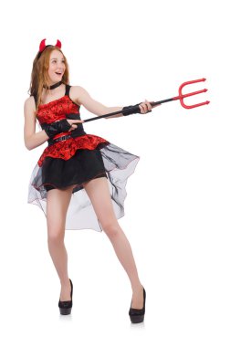 trident beyaz kadının şeytanla