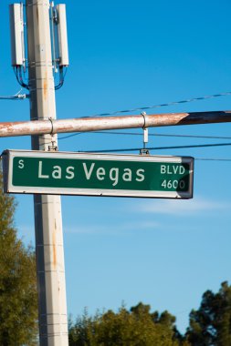 Las vegas sokak işareti yaz gününde