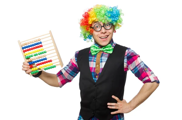 Clown isoliert auf weißem Hintergrund — Stockfoto