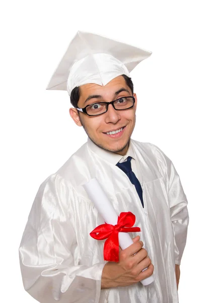 Student isolated on the whie background — Stock Photo, Image