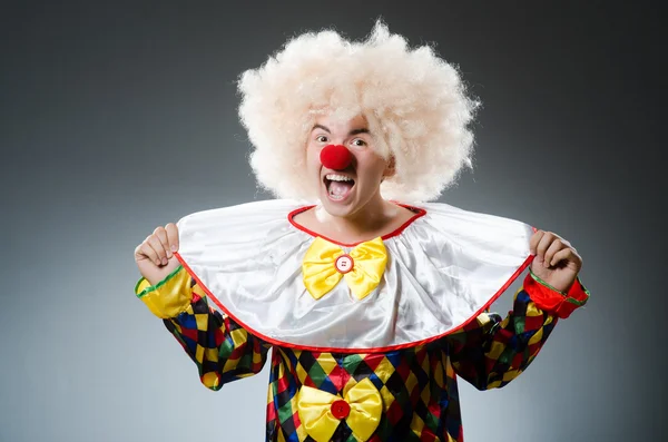 Funny clown in the studio — Stock Photo, Image