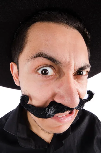 Funny mexican with sombrero hat — Stock Photo, Image