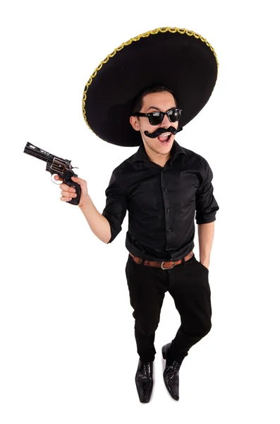 Vtipné mexické s sombrero kloboukem — Stock fotografie