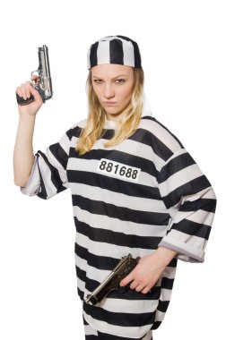 Silahlı hapishane mahkumu beyaza izole edildi.