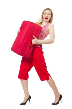 Genç kadın yaz tatili için hazırlanıyor