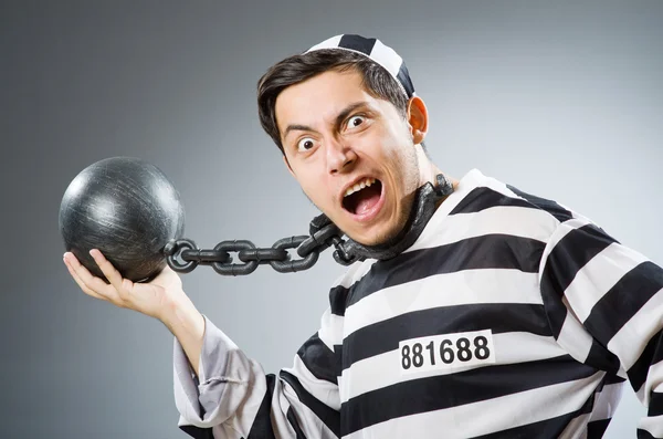 Funny prison inmate in concept — Stock Photo, Image