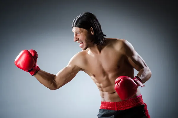 Martial arts fighter at the training — Stock Photo, Image