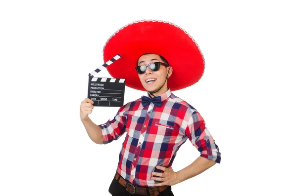 Mexicano engraçado com chapéu sombrero — Fotografia de Stock