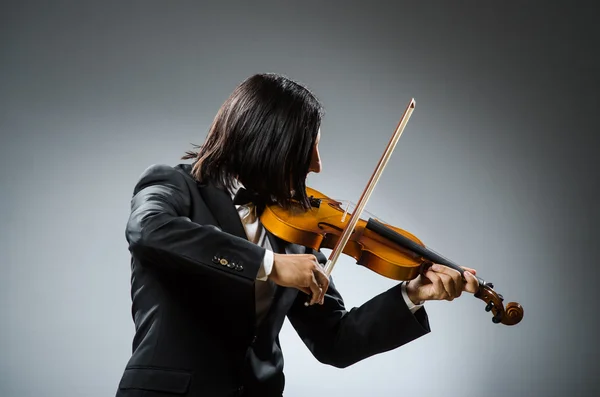 Uomo violinista nel concetto musicano — Foto Stock